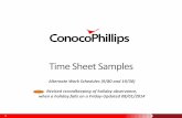 Time Sheet Samples - hrcpdocctr.conocophillips.comhrcpdocctr.conocophillips.com/.../Alt_Sched_Sample_Timesheets.pdf123456 Joe A Sample . Two work weeks are shown above for illustration