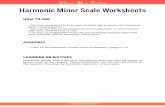 Harmonic Minor Scale Worksheets - Amazon S3 · PDF fileHarmonic minor scales are best introduced after the natural minor is known well by the student. These worksheets use the natural