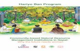 Hariyo Ban Program - Care Nepal 1.pdf · Hariyo Ban Program Community-based ... Awareness of Community Forestry Development Guidelines and ... A critical factor in this process is