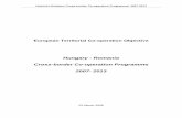 Hungary - Romania Cross-border Co-operation Programme 2007 ... · PDF fileHUNGARY-ROMANIA Cross-border Co-operation Programme, 2007-2013 3 3.5.3 Structural and Cohesion Fund interventions