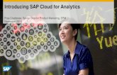 Introducing SAP Cloud for  · PDF fileIntroducing SAP Cloud for Analytics Pras Chatterjee, Senior Director Product Marketing, EPM November 2015