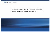 The MDS Procedure - SAS Support · PDF file4996 F Chapter 60: The MDS Procedure Overview: MDS Procedure Multidimensional scaling (MDS) refers to a class of methods. These methods estimate
