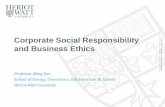 Corporate Social Responsibility and Business · PDF fileCorporate Social Responsibility and Business Ethics ... In 2014, the UK Consultant firm, ... Starbucks Business Ethics and