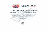 Draft Annual Action Plan - Hillsborough County, and Outcome Indicators. Each activity is assigned an objective and outcome. The County will report these outcome indicators for each