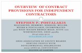 OVERVIEW OF CONTRACT PROVISIONS FOR ... ANNUAL CONVENTION HILTON AT EASTON OVERVIEW OF CONTRACT PROVISIONS FOR INDEPENDENT CONTRACTORS Who are you? Many ...