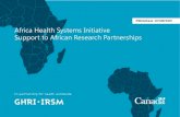 PROGRAM OVERVIEW Africa Health Systems Initiative ... EN...3 To learn more about the Global Health Research Initiative, visit GHRI.CA PROGRAM OVERVIEW Africa Health Systems Initiative