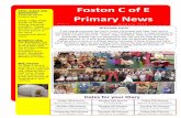 Foston C of E Primary News - foston.n-yorks.sch.ukfoston.n-yorks.sch.uk/data/documents/newsletter-2017-spring1.pdf · Foston C of E Primary News ... I am hoping everyone has had a