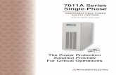 7011A Series (6kVA to 12.0kVA) Advantages 7011A Series ... · PDF fileThe Power Protection ... making a bold statement regarding the technology and reliability of our UPS system. ...