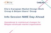 Info Session NWE Day-Ahead - Elia/media/files/Elia/Products-and-services/Crossborder2/... · • Changes to Market Rules ... Global Preliminary PX Confirmation 12:55 ... via a second