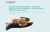 Intermediate level Specification Human Resources Developments in Employment Relations ... Intermediate level Specification Human Resources summary ... developments in the business