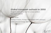 John Dulac International Energy Agency · PDF fileInternational Energy Agency ... ETP 2012 analysis ... Simulation of global transport energy use, emissions