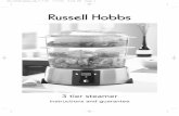 3 tier steamer - Russell Hobbs these instructions before use and keep them safe. If you pass the steamer on, pass on the instructions too. Remove all packaging, but keep it till you’re