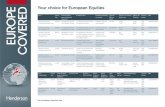 Your choice for European Equities EUROPE COVERED · PDF fileLuke Newman, 14 years ... document are not registered in the Foreign Securities Registry of the Superintendencia de ...