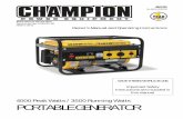 PORTABLE GENERATOR - Camping World: Campers for · PDF filePORTABLE GENERATOR SAVE THESE INSTRUCTIONS Important Safety Instructions are included in this manual ... This Booklet Every