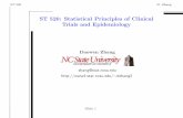 ST 520: Statistical Principles of Clinical Trials and …dzhang2/st520/520slide.pdfCHAPTER 1 ST 520, D. Zhang 1 Introduction Two areas of studies on human beings: EPIDEMIOLOGY and