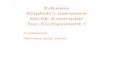 Eduqas English Literature GCSE Exemplar for: Component 1stbedeseng.weebly.com/uploads/5/1/8/9/51893457/... ·  · 2017-03-02English Literature GCSE Exemplar for: Component 1 2 Contents: