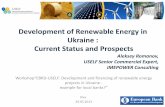 Development of Renewable Energy in Ukraine : … of Renewable Energy in Ukraine : Current Status and Prospects Workshop“EBRD-USELF: Development and financing of renewable energy