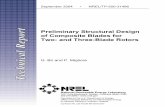Preliminary Structural Design of Composite Blades for Two ... · PDF fileThis report summarizes the structural layout of composite laminates within the blade, the design approach,