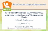 K-12 Social Studies: Generalizations, Learning Activities ...ncaig.ncdpi.wikispaces.net/file/view/DPI.SocStudies.NCAGT2014.pdf/... · K-12 Social Studies: Generalizations, Learning
