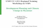 UNFCCC-LEG Regional Training Workshop on NAPs · PDF fileDevelopment Planning and Climate Change in Myanmar ... (NCDP-2015) Strategic Goal ... (2030) Mission: Strategies objectives