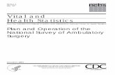 Vital and Health Statistics, Series 1, No. 37. 10/97 National Survey of Ambulatory Surgery (NSAS), a national probability sample survey of ambulatory surgery visits in hospitals and