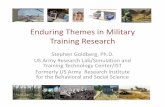Enduring in Training  · PDF file– The research topic comes up frequently ... • Start with Skill Retention and Simulator ... – CPOF –higher level headquarters‐complex