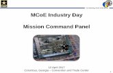 MCoE Industry Day Mission Command Panel - Fort · PDF fileSetup from cold start ... sq ft) for up to five staff personnel. ... CPOF: Command Post of the Future