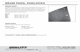 BEAM PADS, PADLOCKS - Quality Elev Catalog v143 p179-p260.pdfwith binder tape providing superior closure for the ... Please call or fax a copy of work sheet for price quote. ... first