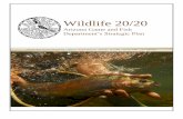 Wildlife 20/20 - AZGFD 20 20 Strategic Plan... · Wildlife 20/20 Strategic Plan. Arizona Game and Fish Department, Phoenix, Arizona . Vision: To be the national conservation leader