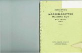 OF MADSEN/SAETTER - Replica Weapon Plans and … Manuals/MadsenSaettermanual...1. CARACTERISTICS The MADSEN/SAETTER Machine Gun, Rifle calibre, is а belt fed gas operated weapon.
