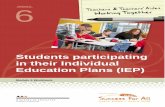 Students participatingin their Individual Education Plans ...teachersandteachersaides.tki.org.nz/content/download/684/3611/file... · in their Individual Education Plans (IEP) ...