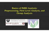 Basics of fMRI Analysis: Preprocessing, First Level ...ftp.nmr.mgh.harvard.edu/pub/docs/SavoyfMRI2014/fmri.april2011.pdfBasics of fMRI Analysis: Preprocessing, First Level Analysis,