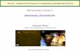Spectroscopy: Lecture 1 - SOEST | School of Ocean and ... · PDF fileAnupam Misra HIGP, University of Hawaii, Honolulu, USA Spectroscopy: Lecture 1 Spectroscopy: The overall view \~zinin