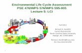 Environmental Life Cycle Assessment PSE 476/WPS …richardv/documents/Lecture5-Lifecycleinventory... · Environmental Life Cycle Assessment PSE 476/WPS 576/WPS 595-005 Lecture 5: