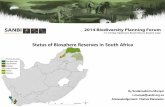 Status of Biosphere Reserves in South Africa - SANBIbiodiversityadvisor.sanbi.org/wp...Munyai-BiosphereReservesStatus.pdfStatus of Biosphere Reserves in South Africa ... Introduction