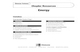 Glencoe Science Chapter Resources - Weebly Science Chapter Resources Energy Includes: Reproducible Student Pages ASSESSMENT Chapter Tests Chapter Review HANDS-ON …