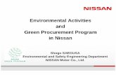 Environmental Activities and Green Procurement Program … Motor... · Environmental Activities and Green Procurement Program in Nissan Shogo SAEGUSA Environmental and Safety Engineering