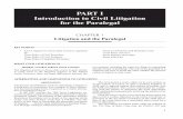 PART I Introduction to Civil Litigation for the · PDF fileIntroduction to Civil Litigation for the Paralegal ... both civil and criminal cases ... 4 PART I Introduction to Civil Litigation