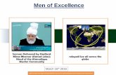 Men of Excellence -   · PDF fileNOTE: Al Islam Team takes full responsibility for any errors or miscommunication in this Synopsis of the Friday Sermon Sermon Delivered by Hadhrat