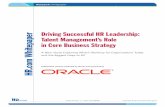 Driving Successful HR Leadership: Talent … Successful HR Leadership: Talent Management’s ... Driving Successful HR Leadership: Talent Management’s ... better career and succession