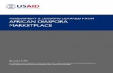 ASSESSMENT & LESSONS LEARNED FROM AFRICAN DIASPORA MARKETPLACEpdf.usaid.gov/pdf_docs/PDACT256.pdf · ASSESSMENT & LESSONS LEARNED FROM AFRICAN ... ASSESSMENT & LESSONS LEARNED FROM