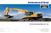 Hydraulic Excavator PC228USLC-8 - BIA · PDF fileThe Komatsu PC228USLC-8 hydraulic excavator was designed with an ultra-short tail ... • Komatsu integrated hydraulic system ... Electric