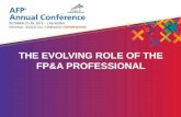 THE EVOLVING ROLE OF THE FP&A PROFESSIONALA Professional Douglas Hicks, CPA • “The provision of economically sound concepts and tools that will enable an organization to formulate