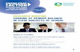 RESEARCH BRIEFING LOOKING AT GENDER ... - Education · PDF fileRESEARCH BRIEFING LOOKING AT GENDER BALANCE ... STEM subjects are already formed when children enter education as a result