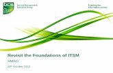 Revisit the Foundations of ITSM - · PDF fileWe’ll begin with what the industry is getting out of Service Management, move on to explain ITIL ... Technology Industry“ ... ISO/IEC