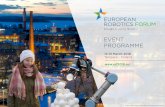 programme-erf-2018 - euRobotics · PDF file15.03.2018 · 15 March 08:30 - 10:00 DEI, PPP, H2020 AICoR Emergency response Healthcare Miniaturized Robotics ELSE Agri-Food Speciﬁc