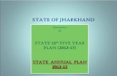 STATE OF JHARKHAND - Planning Commissionplanningcommission.nic.in/plans/stateplan/Presentations12_13/... · • 35 lakhs families are below poverty line out of the total no of about