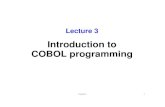 Introduction to COBOL programming -  ??2008-02-05Introduction to COBOL programming. Lecture 3 2 ... 10 TODAYS-DAY PIC 99. 10 ... Sentences and Statements