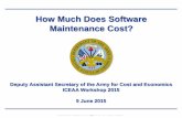How Much Does Software Maintenance Cost? Much Does Software Maintenance Cost? Deputy Assistant Secretary of the Army for Cost and Economics ICEAA Workshop 2015 ... Software Maintenance