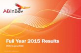 Full Year 2015 Results - AB · PDF fileCertain statements contained in this report that are not statements of historical fact constitute forward-looking statements, notwithstanding